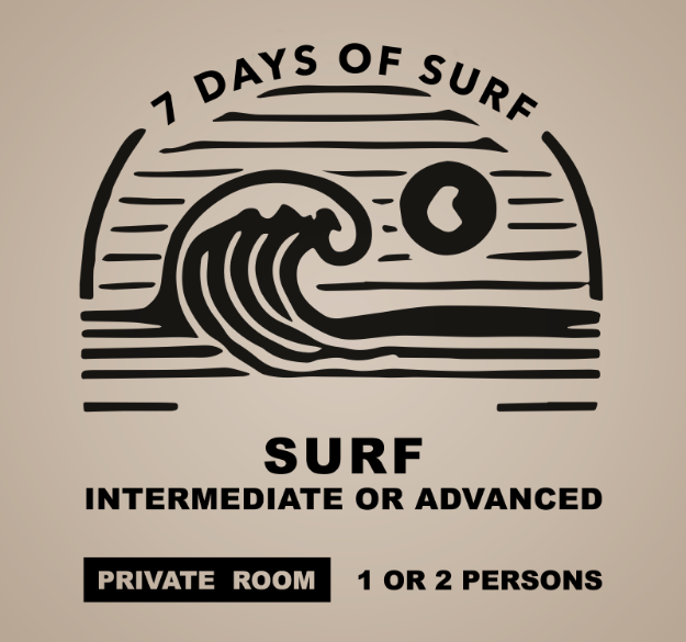 Imagem de 7 DIAS SURF INTERMÉDIO OU AVANÇADO - QUARTO PRIVADO