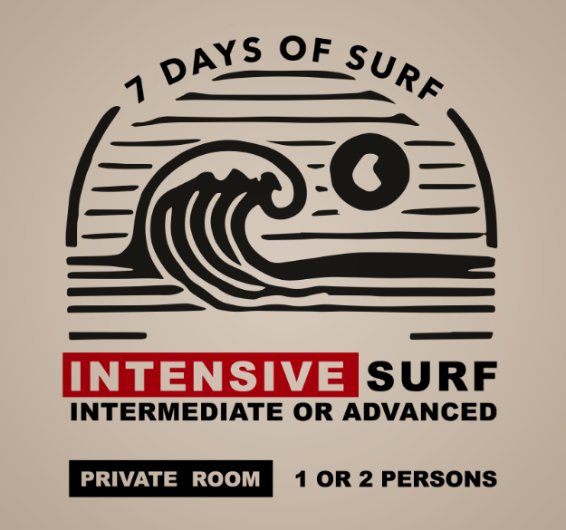 Imagem de 7 DIAS SURF INTENSIVO INTERMÉDIO OU AVANÇADO - QUARTO PRIVADO